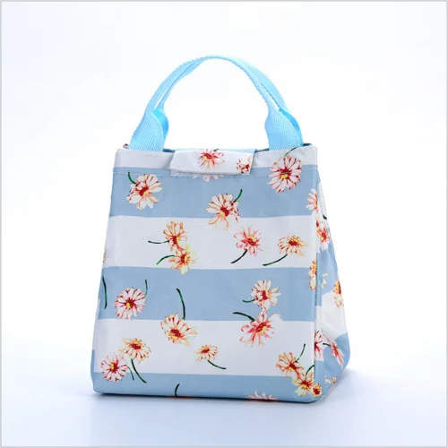 Flower B Сумка для обеда, сумка-тоут, изолированная коробка, контейнер для горячей и холодной еды, охладитель для мужчин и женщин - Цвет: Flower B