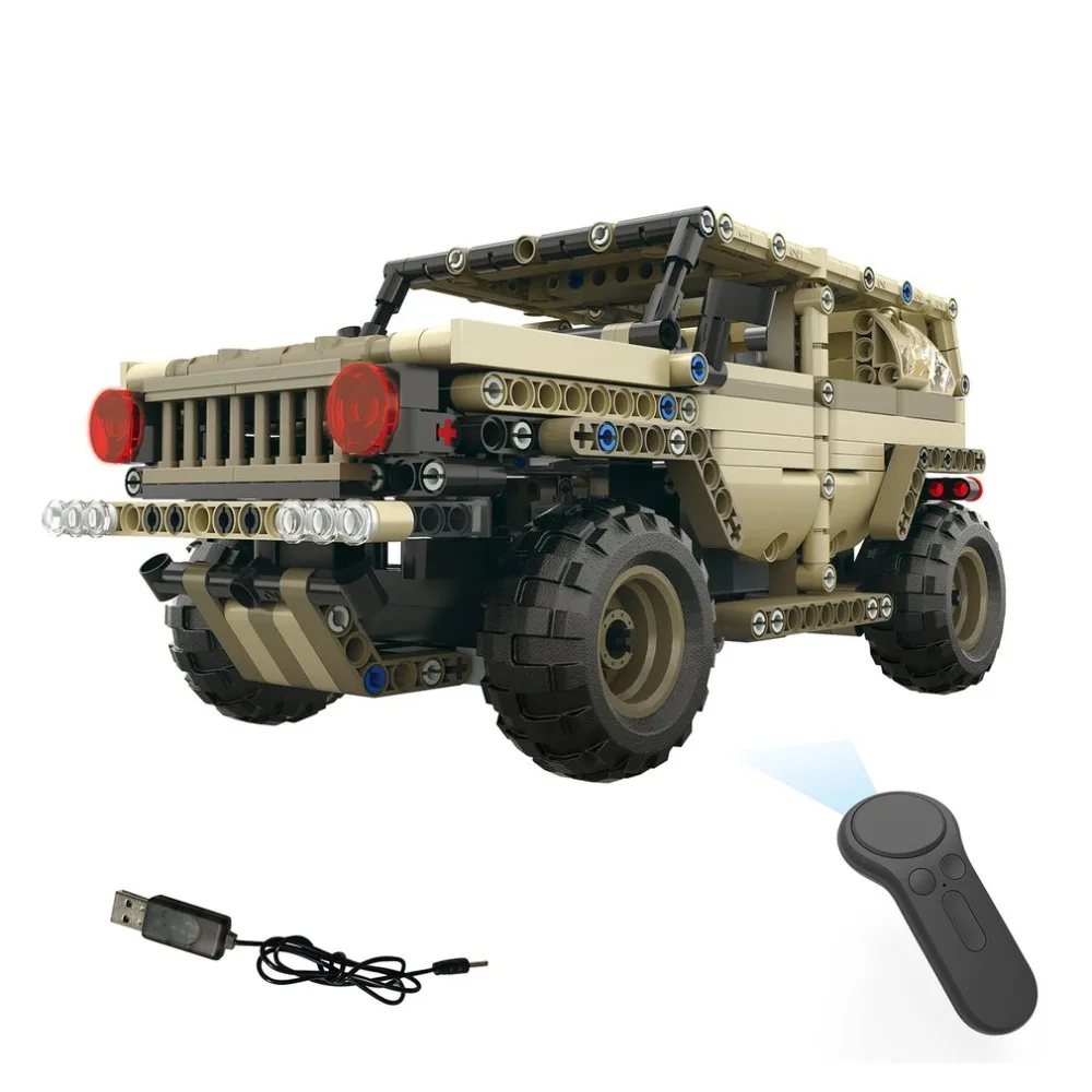 MoFun 13009 2 4G 4 H usb зарядка строительный блок имитированный военный автомобиль 538 шт DIY