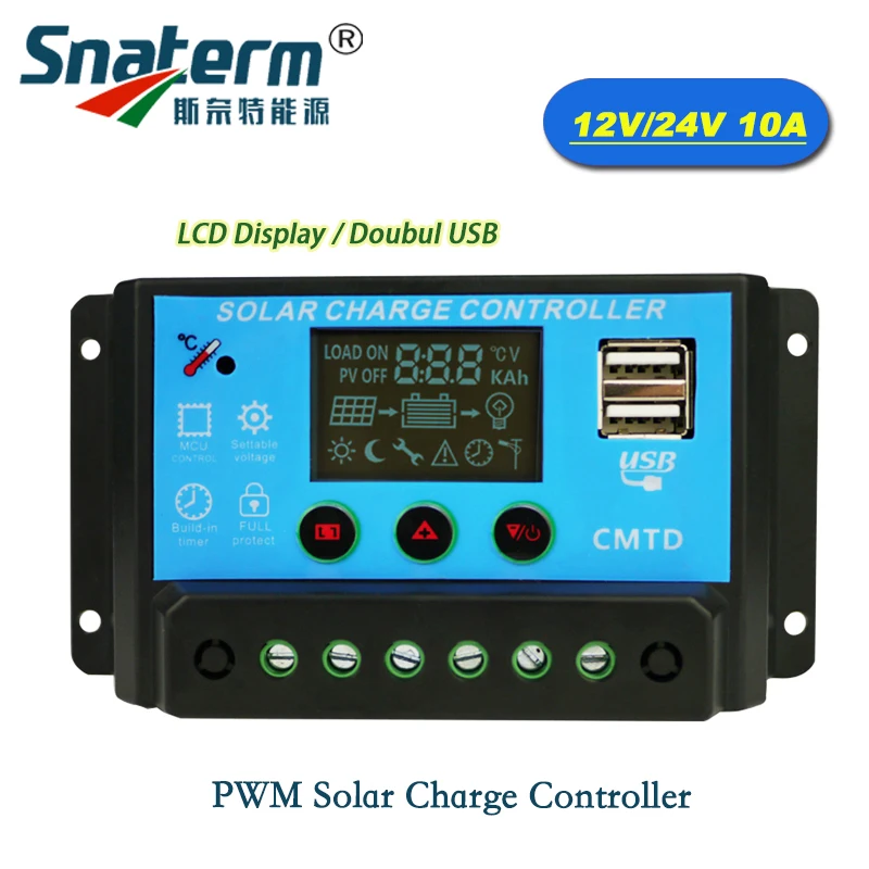 Высокое качество 10A 20A 12 V/24 V ЖК-дисплей за максимальной точкой мощности, Солнечный контроллер заряда с авто таймер регулятора для Панели солнечные Батарея светильник светодиодный освещение