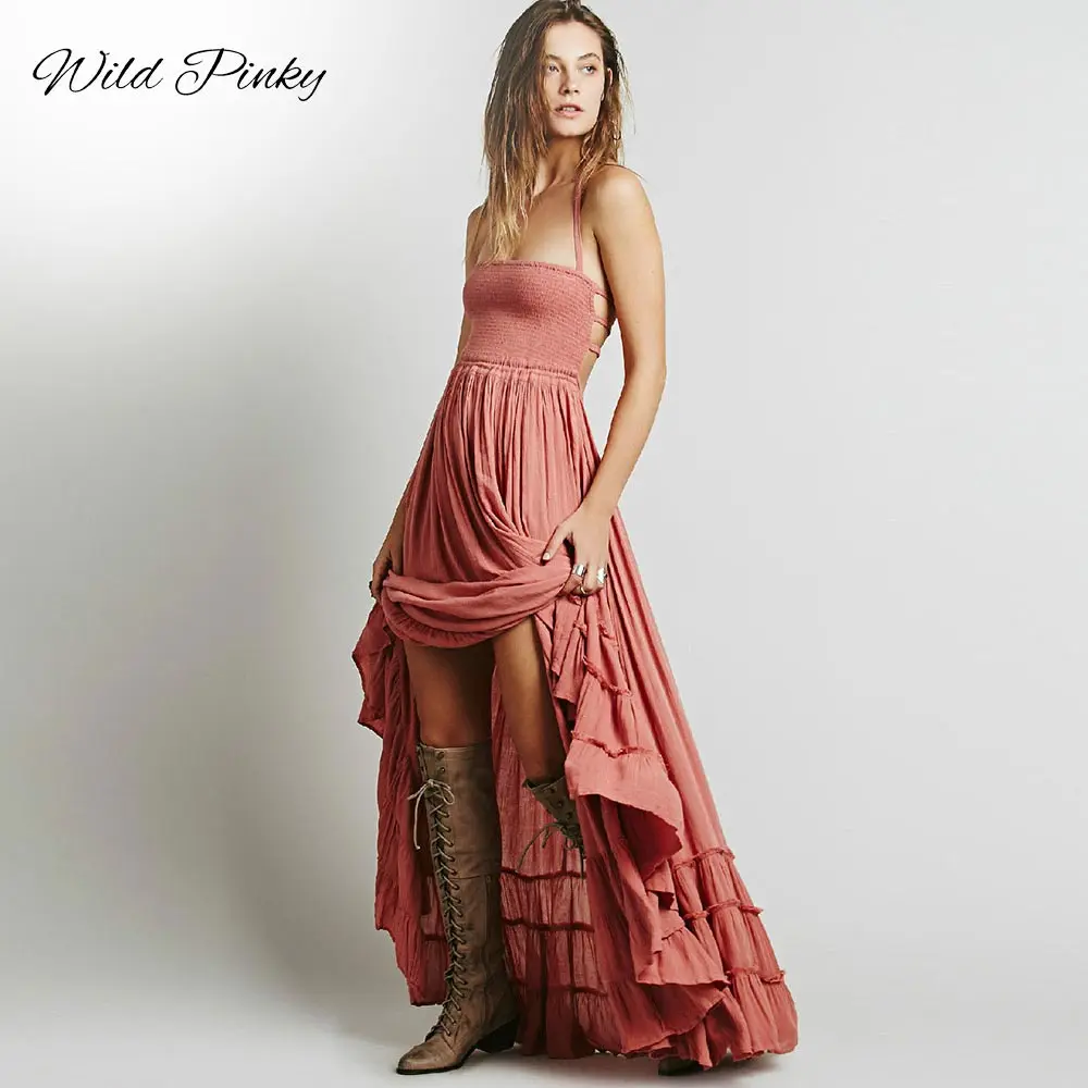 WildPinky 2021 сексуальное платье с цветочным принтом платья без бретелек Boho летнего