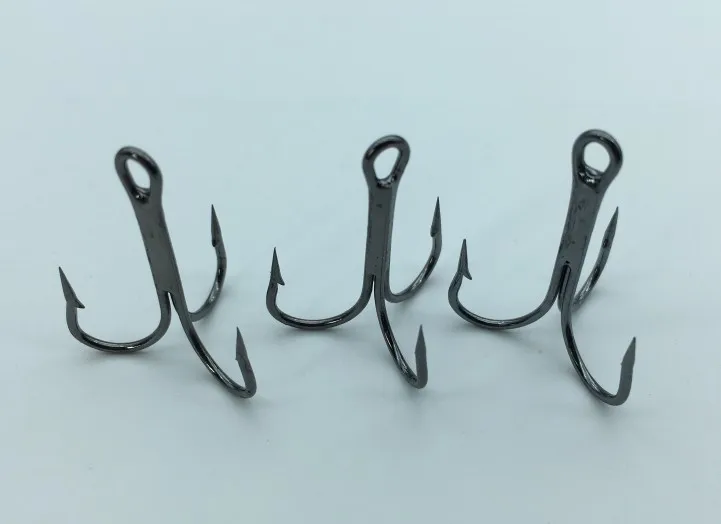 Оптовая продажа 500 шт./лот тройные Крючки для рыбалки из высокоуглеродистой стали размер 2 #4 #6 #8 #10 #12 #|steel pole|hook