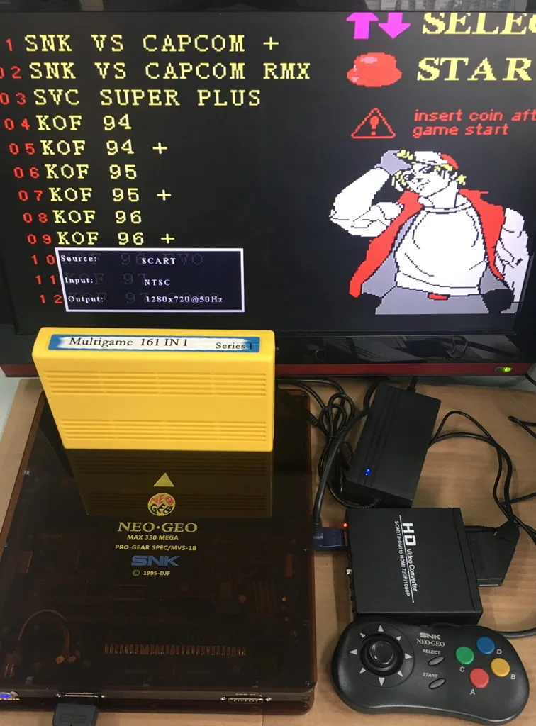 161 в 1 MVS MV-1B консоль с HDMI конвертером