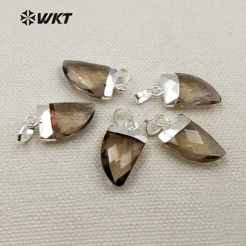 WT-P1266 Оптовая продажа Новый коричневый кристалл стекло кулон покрытый стеклом
