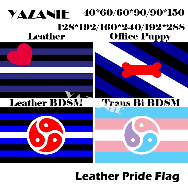 YAZANIE 128*192 см/160*240 см/192*288 см большой транссексуал кожаный БДСМ права Прайд флаги и баннеры Радуга автомобиль ручной флаг