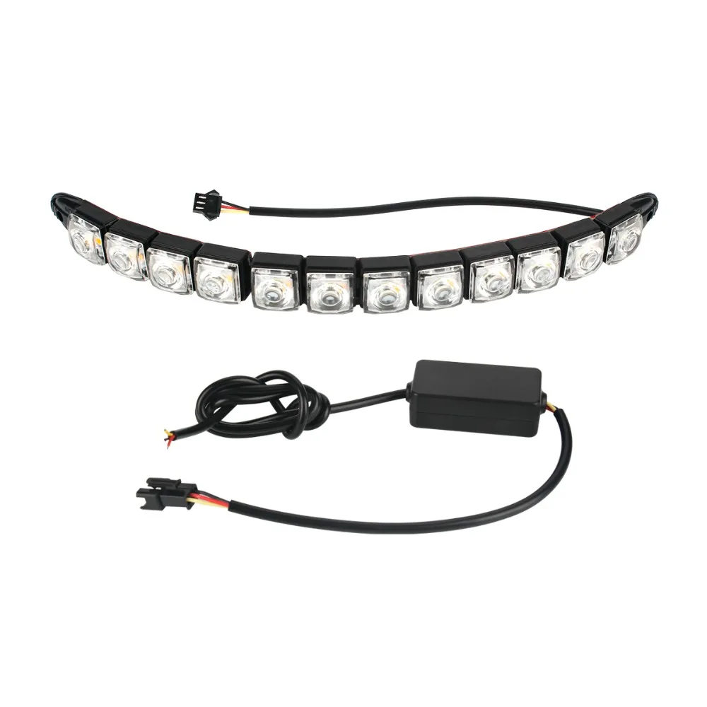 2 шт. 12LED автомобильный COB светодиодный противотуманный светильник Гибкая DRL