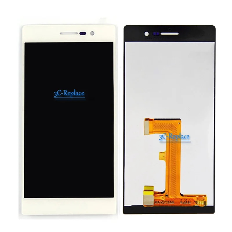 100% протестированный белый/черный 5 0 дюймовый ЖК дисплей для Huawei Ascend P7 с сенсорным