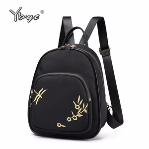 Рюкзак YBYT женский с вышивкой, Простой Школьный ранец из парусины для девочек, Женский дорожный миниатюрный рюкзак для покупок, 2018