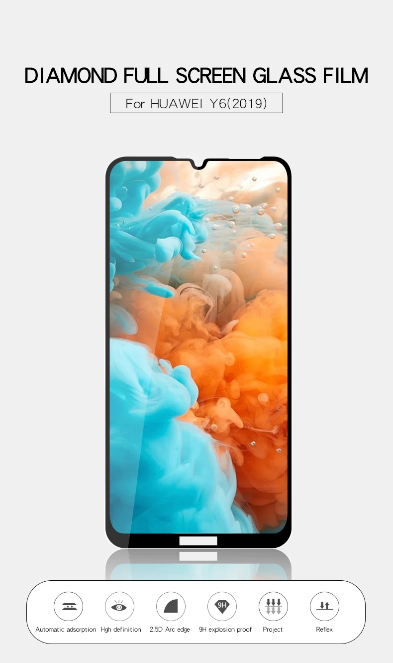Защитное стекло для huawei y5 y6 y7 y9 стекло для huawei huwei huawey y 5 6 7 9 6y 7y 9y prime pro защитная пленка