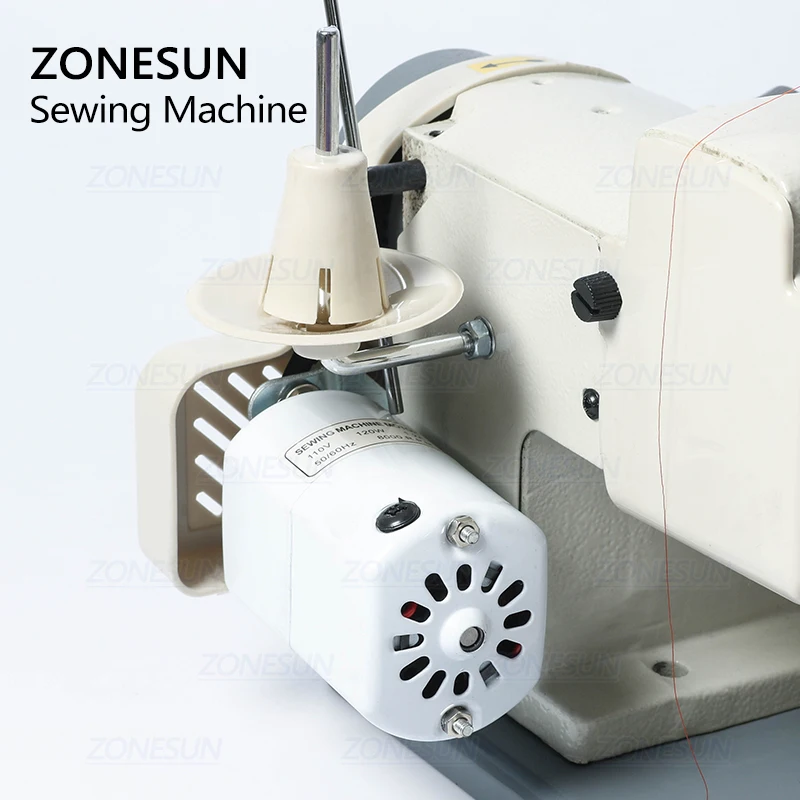 ZONESUN бытовая швейная машина для швов прямой привод шляпки свитера шеи манжеты