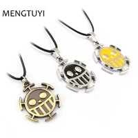 j store japanese anime one piece necklace trafalgar law face figure pendant necklace fashion cosplay accessories