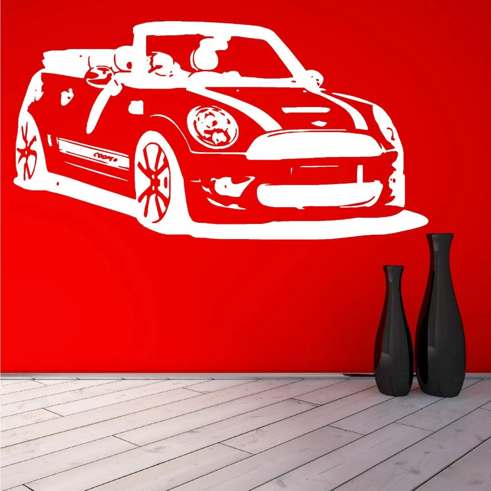 Hot Modern Style Cool Car Pattern Art Wall Stickers Vinyl Murals Home Livingroom Decor Racing Club Decorative Mural W-928 | Дом и сад