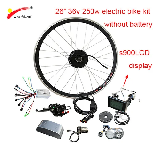 26in 250w S900LCD 36 в 250 Вт Электрический велосипед комплект без батареи Электрический мотор колеса 36 В Ebike комплект для горного велосипеда MTB комплект для переоборудования электрического велосипеда - Цвет: 26in 250w S900LCD