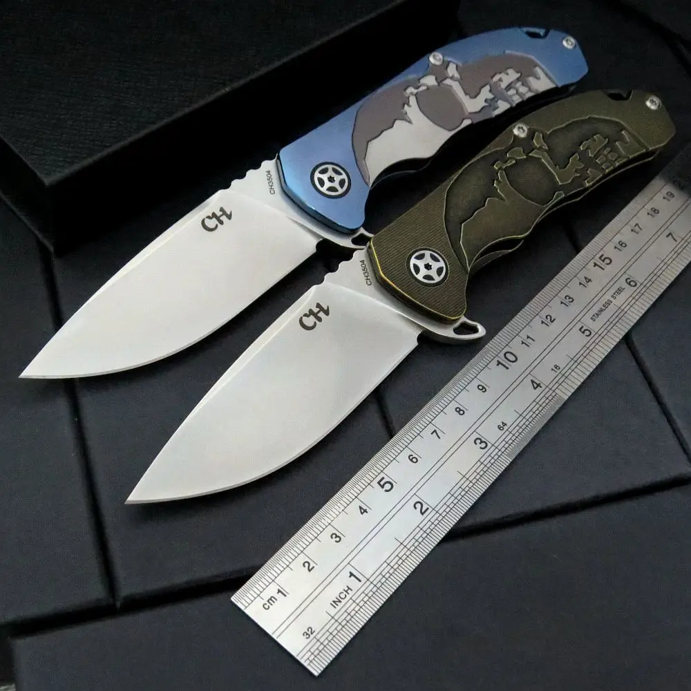 

High quality bearing TC4 Titanium handle S35VN blade knife hunting camping outdoor self-defense tactical army Survival knife