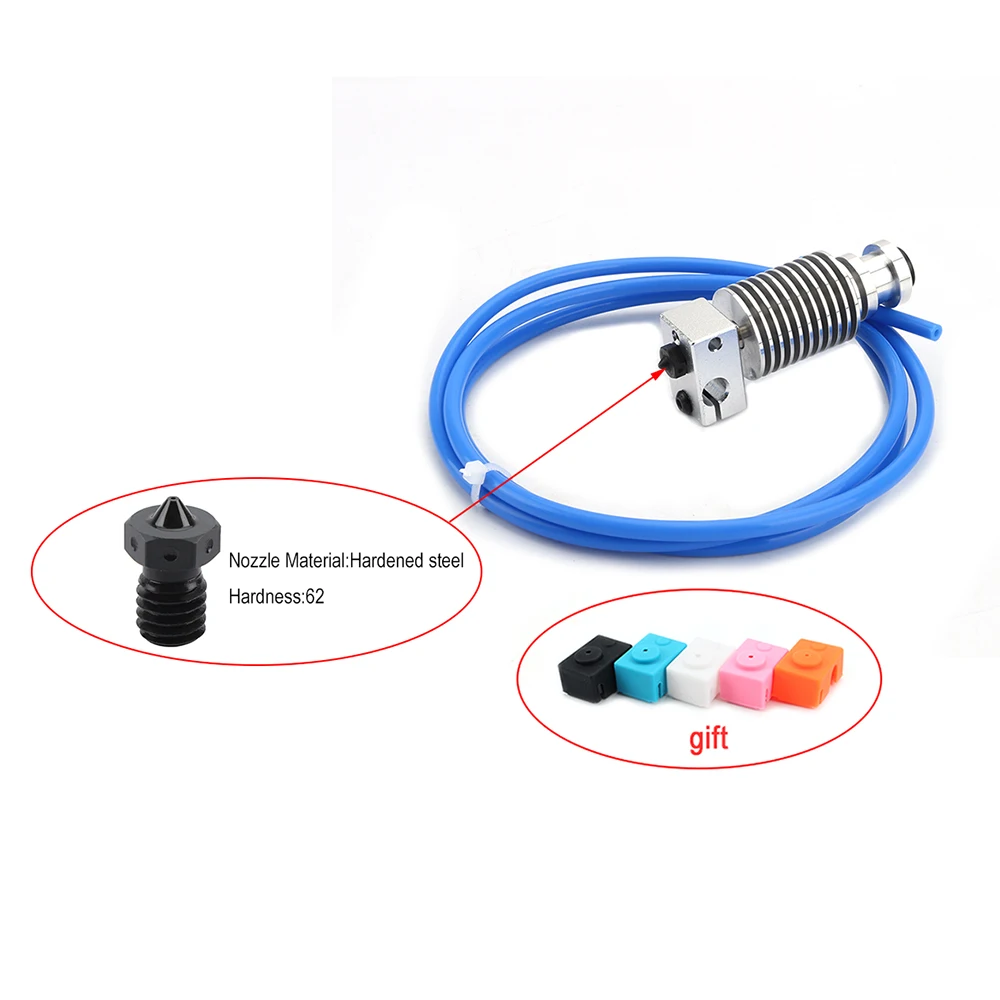 Обновление радиатора экструдер радиатор+ E3D Hotend блок+ закаленная сталь V6 сопло+ 1 м PTFE трубка для PT100 Prusa I3 MK3