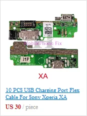Usb зарядный порт гибкий кабель для Sony Xperia XA F3111, F3113, F3115 USB зарядное устройство Соединительная плата запчасти с вибрацией