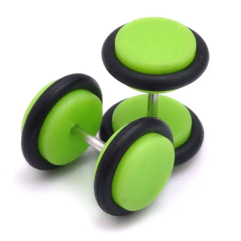 2 шт Акриловые Поддельные жук Носилки расширитель вилка серьги-гантели 8 мм