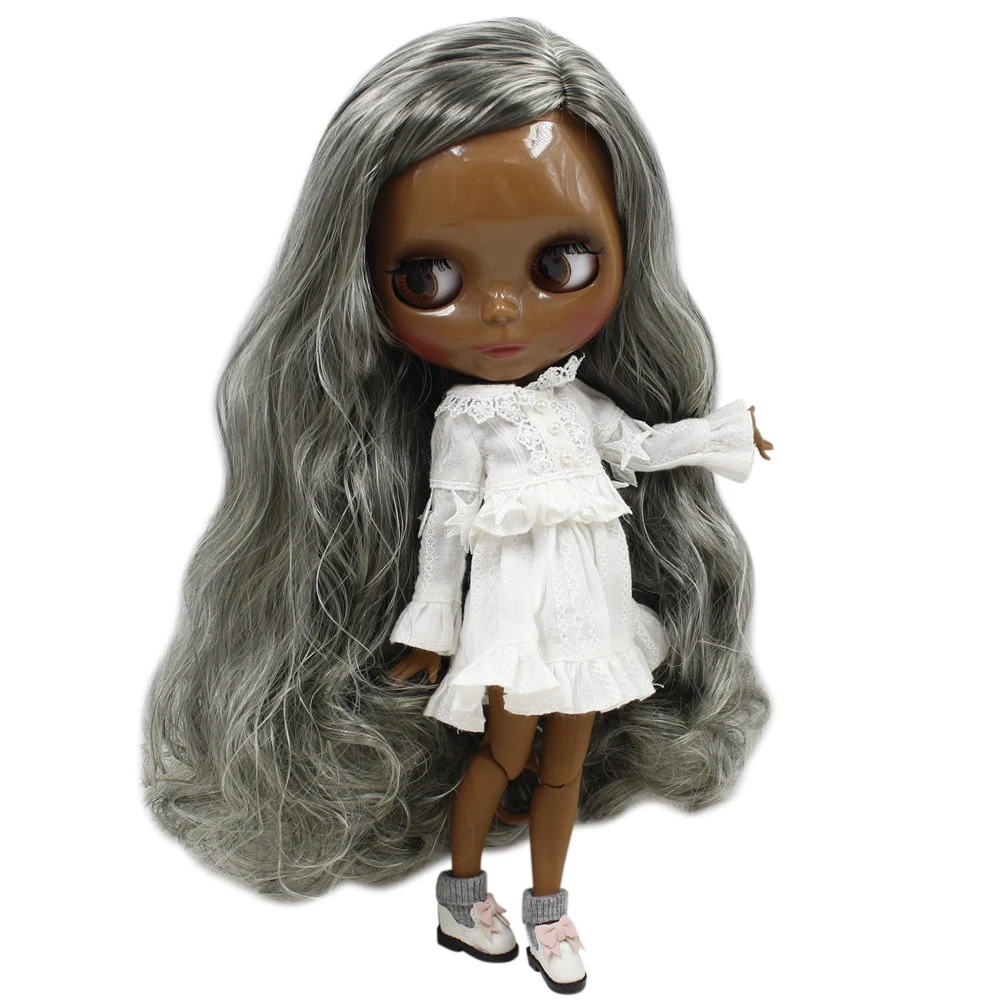 Кукла Blyth ICY DBS No.280BL2889016 серебристая смешанная с серыми волосами шарнирная супер