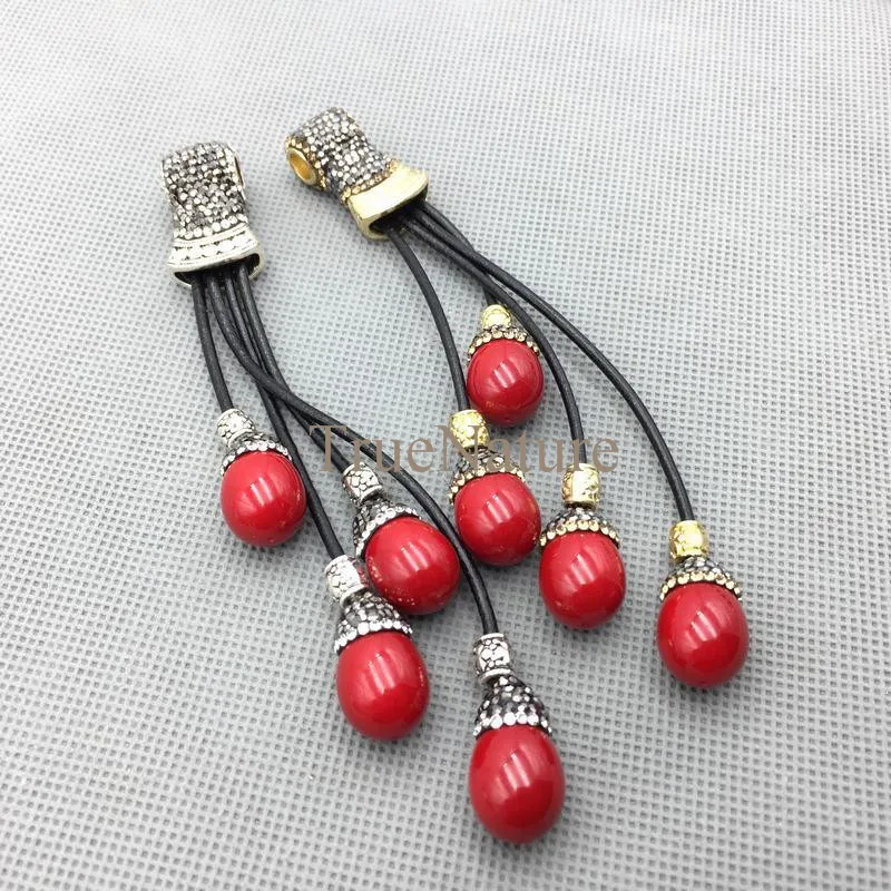 В форме слезы ювелирные изделия из жемчуга в стиле бохо Кожаные Кисточки с