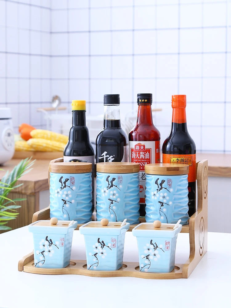 Кухонная керамическая коробка для приправ герметичная банка комбинипосылка