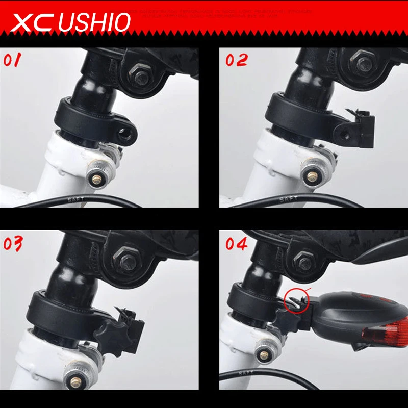 5LED + 2 Лазерная велосипед огни Новый Водонепроницаемый Велосипедное освещение