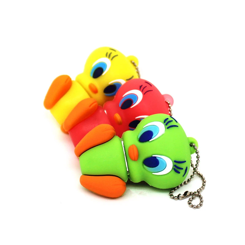 USB флеш накопитель с мультяшным утенком 64 ГБ 32 16 8 4 Гб|USB флэш-накопители| |