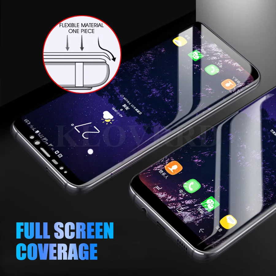 3D наклейка, силиконовая, полное покрытие, мягкая Гидрогелевая пленка для samsung Galaxy A8 S8 S9 S10 Plus Note 8 9 Star S10e, защита экрана
