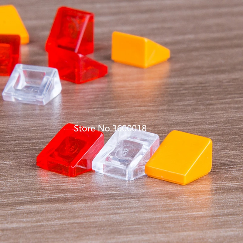 

100pcs/lot DECOOL parts Compatible 54200 50746 Slope brick 1x1 MOC BrickS DIY blocks toys Assemble Particles brick set