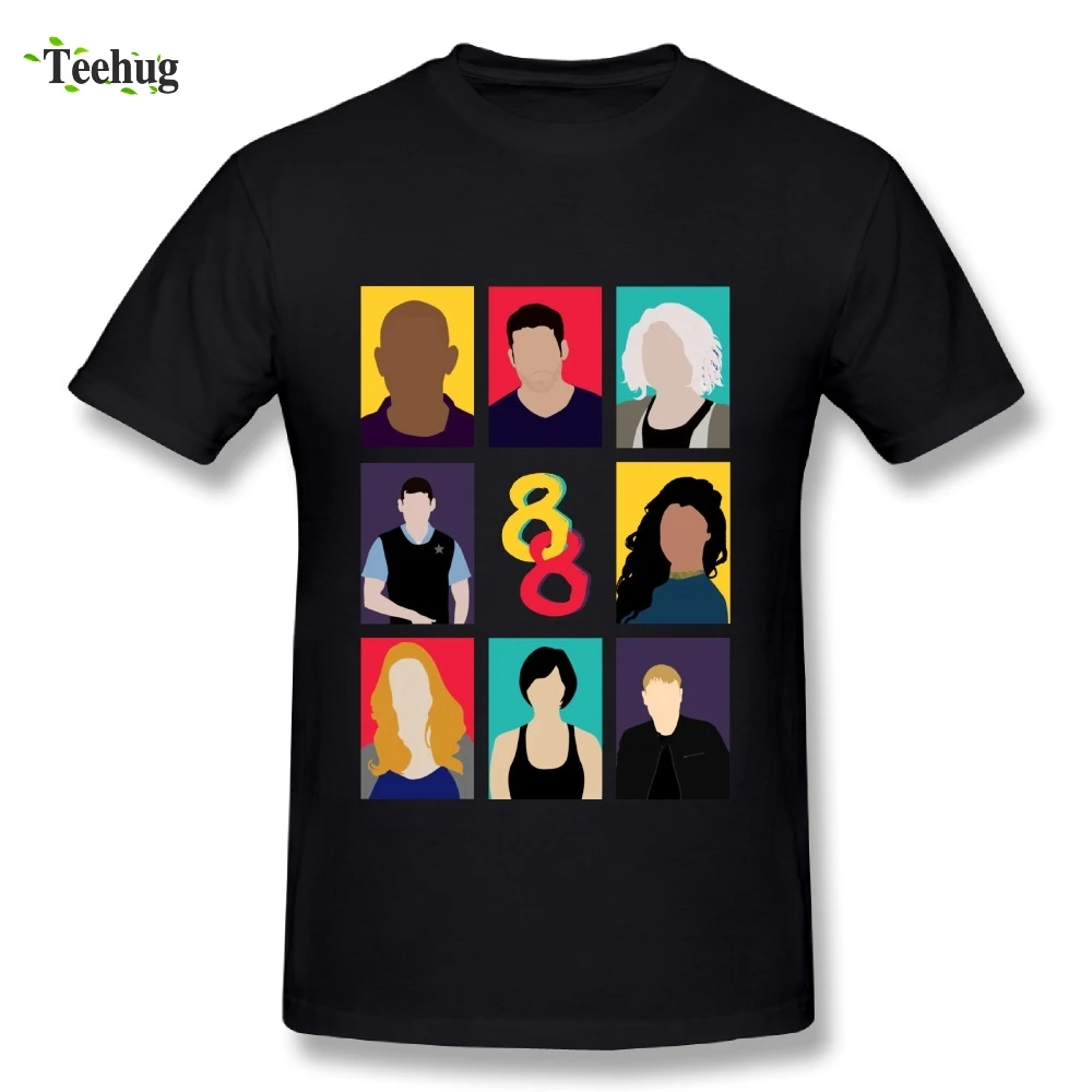 New Arrival Men's Sense 8 T Shirt O-neck Design Fashion Movie Homme Tees