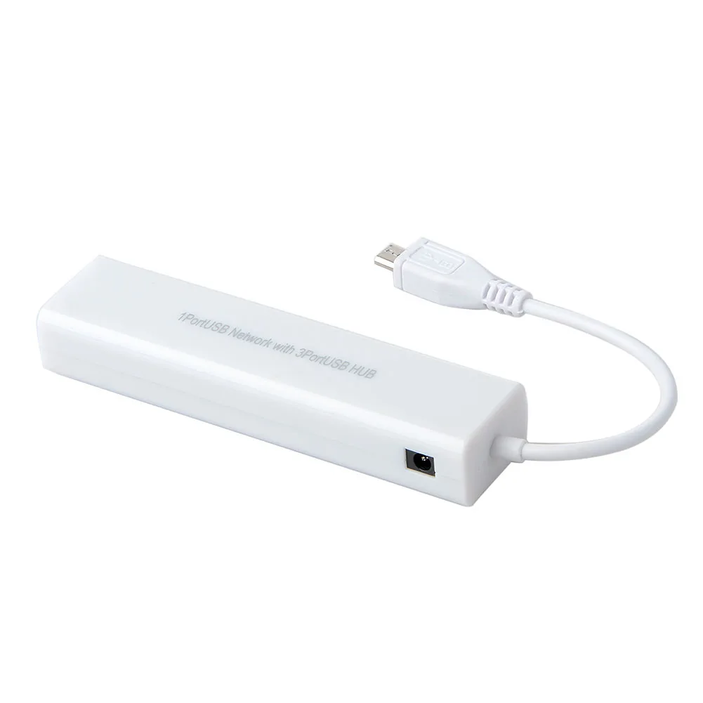 Адаптер Micro USB для сетевой локальной сети Ethernet RJ45 с 3 портами 2 0 концентратор