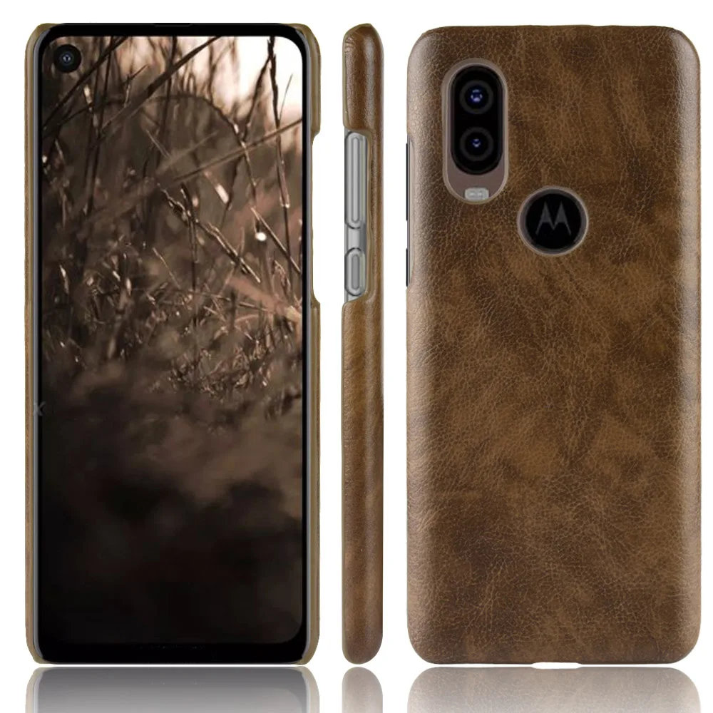 Роскошный кожаный чехол личи для MOTO Motorola P40 P30 Note G7 G6 Plus Z4 Z3 Play E5 ONE Power Жесткий Чехол
