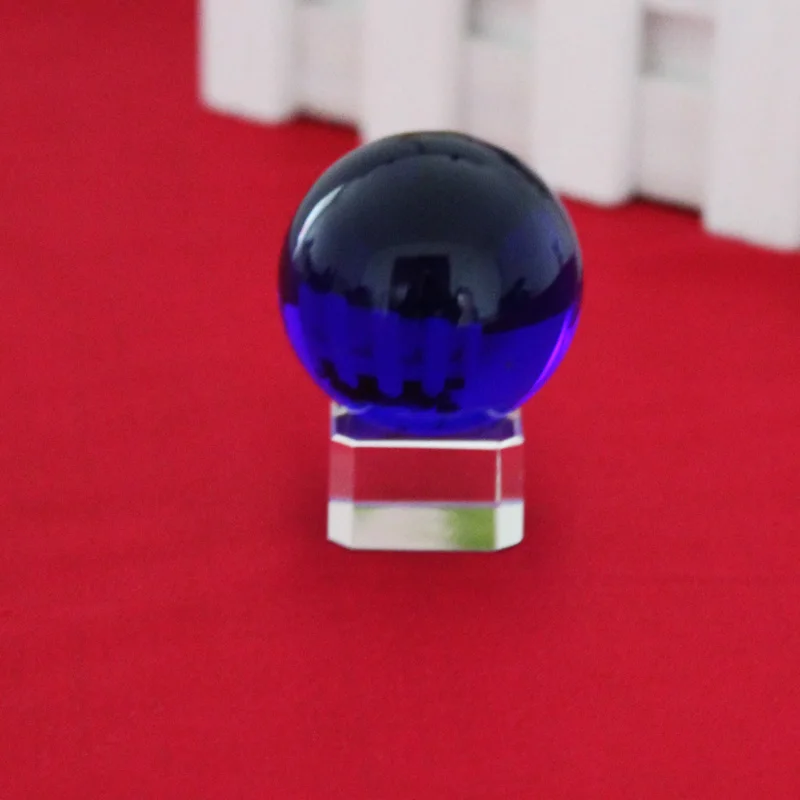4 см синий кварцевый хрустальный шар пресс-папье фэн-шуй домашний стол
