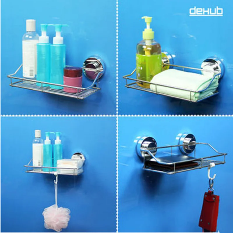 

Stainless Steel Suction Kitchen Accessories Organizer Wall Mounted Kitchen Storage Rack Spice Rack For Kitchen Accessories