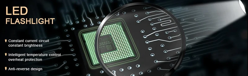 Anpro светодиодный фонарик XML T6 Linterna фонарь 1000 люменов для наружного кемпинга мощный светодиодный фонарик водонепроницаемый, используется батарея 18650 AAA