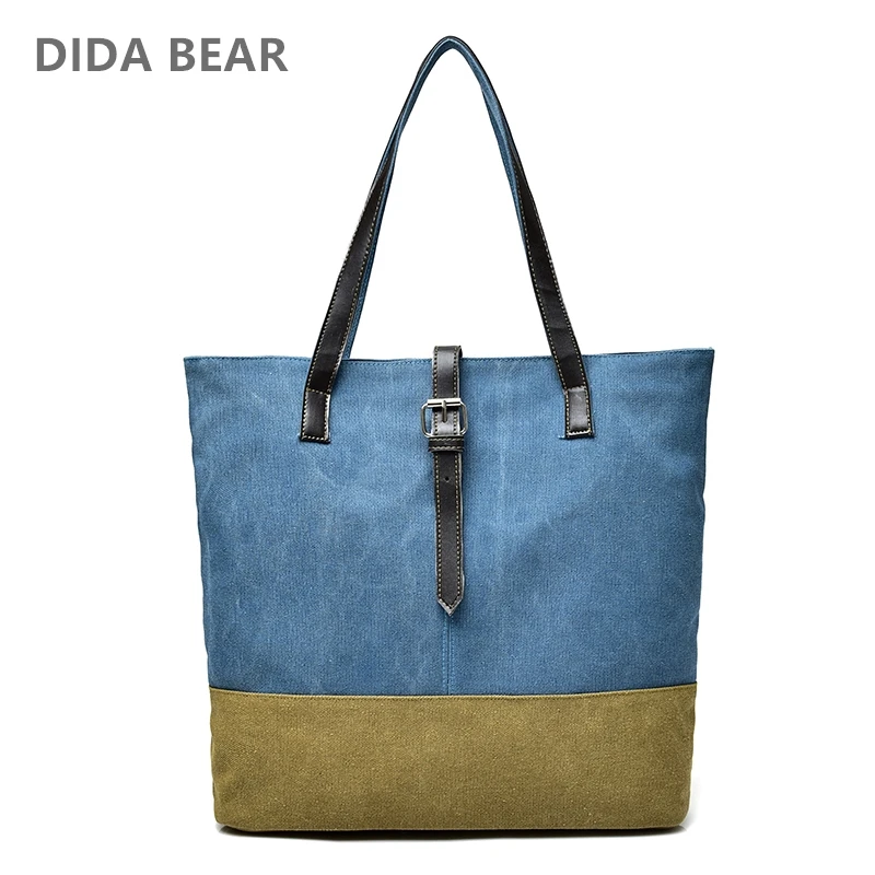 DIDA BEAR 2018 новые женские холщовые сумки женская большая сумка-тоут для покупок