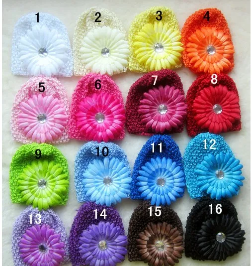 Новые поступления! Вязаные шапки с маргариткой яркие высокого качества куфи