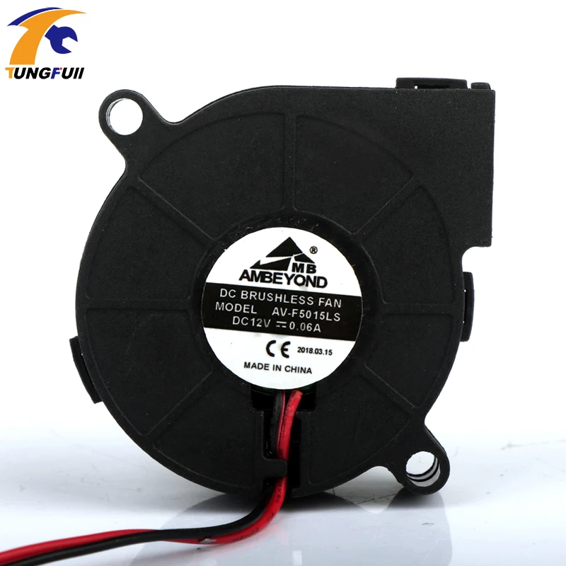Вытяжной вентилятор 12 В постоянного тока, центробежный Турбовентилятор, охлаждающий микровентилятор 5015, червячной Шестеренчатый вентилятор, ультратихий вентилятор