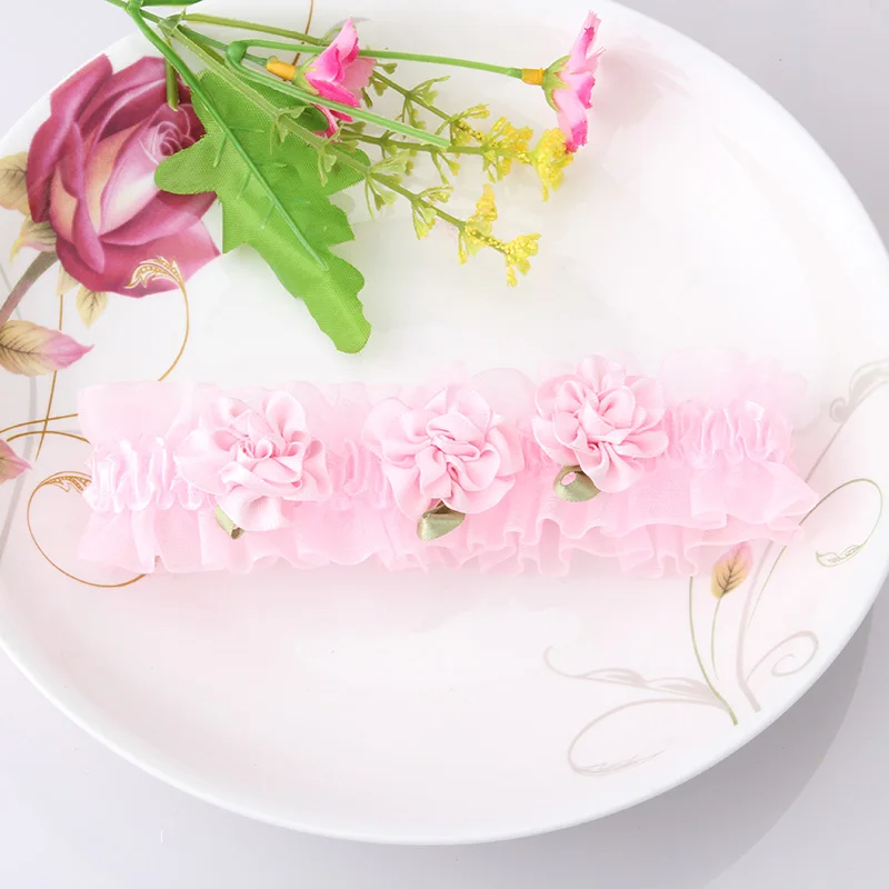 M MISM/Новинка Кружевная повязка на голову с цветочным принтом три цветочных