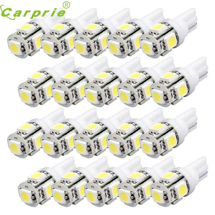CARPRIE супер Прямая поставка 20 шт клиновидный 5-SMD 5050 светильник лампы 192 168 194 W5W 2825 158