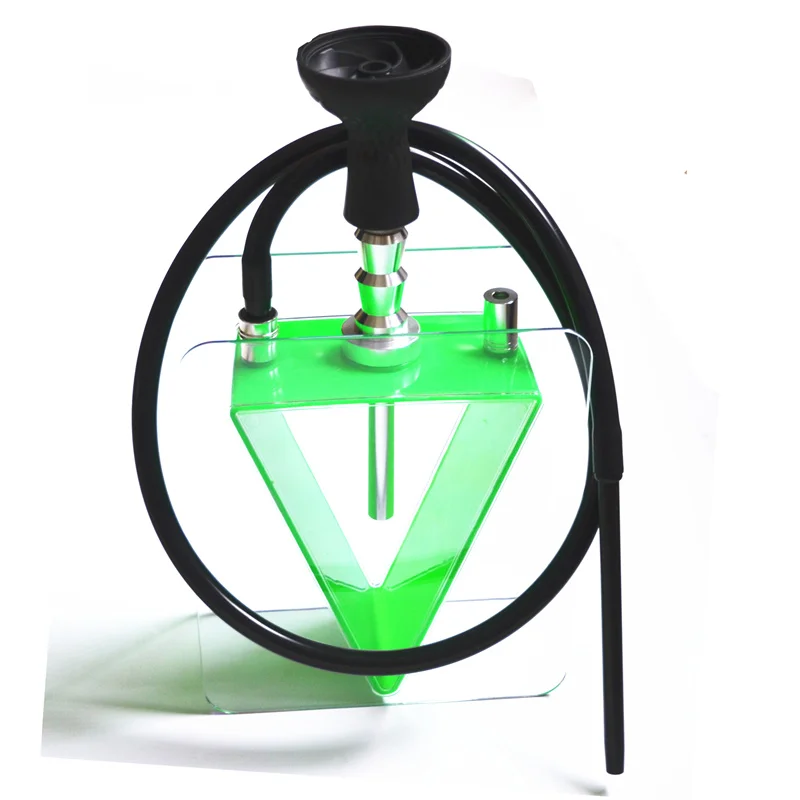 Акрил Шиша Кальян набор воды трубы инструменты курительная трубка с Sheesha силиконовые чаша шланг металлические щипцы Весна Cachimbas - Цвет: shisha set green
