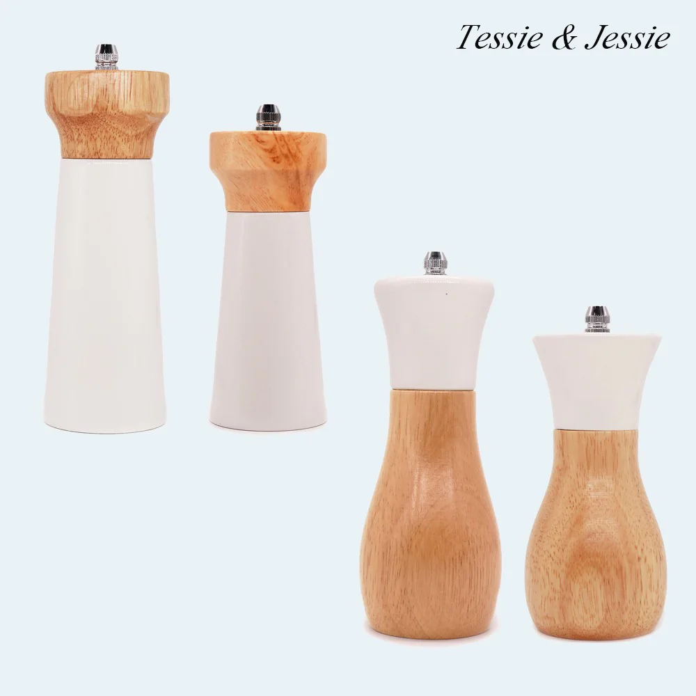 Деревянный Измельчитель перца Sea шейкер для соли и набор из 2 ручных фрез без