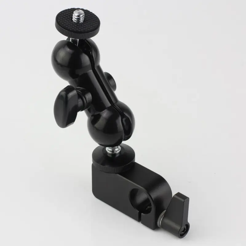 

Dual Ball Head Ram Type Mount Articlulated Arm Friction Arm Magic Arm + Single Clamp fr Camera DSLR RIG 15mm Rod Support system