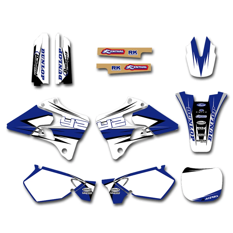 Графический фон Стикеры наклейка для Yamaha YZ125 YZ250 YZ 125 250 1996 1997 1998 1999 2000 2001 Байк Стикеры s Горячая Распродажа