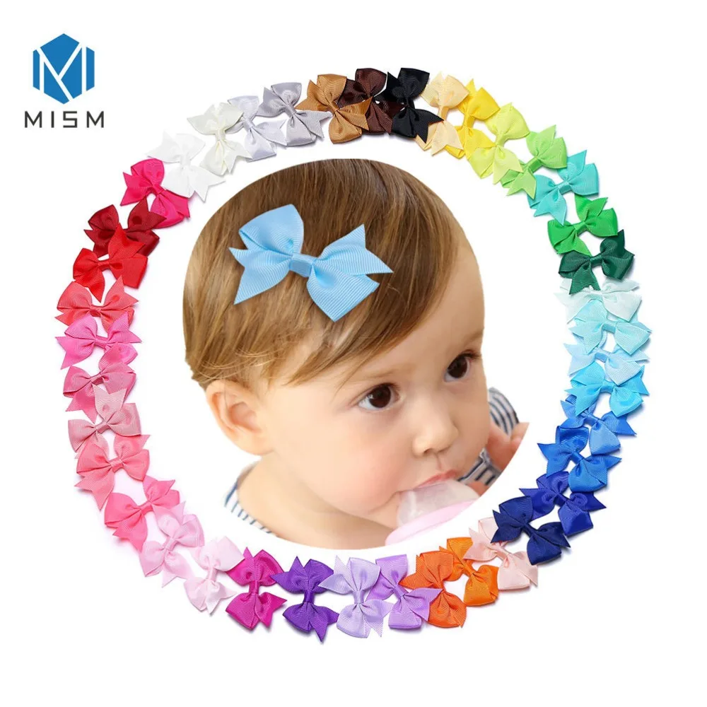 2 5 дюйма 40 шт./компл. Детский галстук-бабочка ВВ заколки для волос девочек с бантом