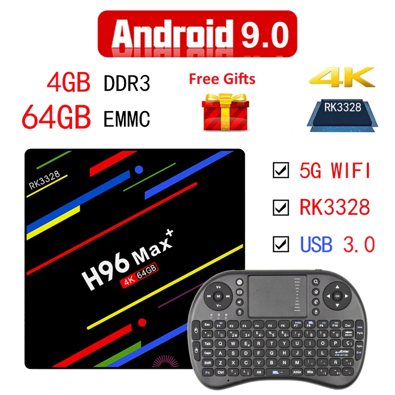 Android 9 0 Смарт ТВ бокс H96 Max + RK3328 4 Гб ОЗУ 64 ПЗУ 5G Wifi 100 м LAN H.265 TV Box VP9 USB 3 Польша