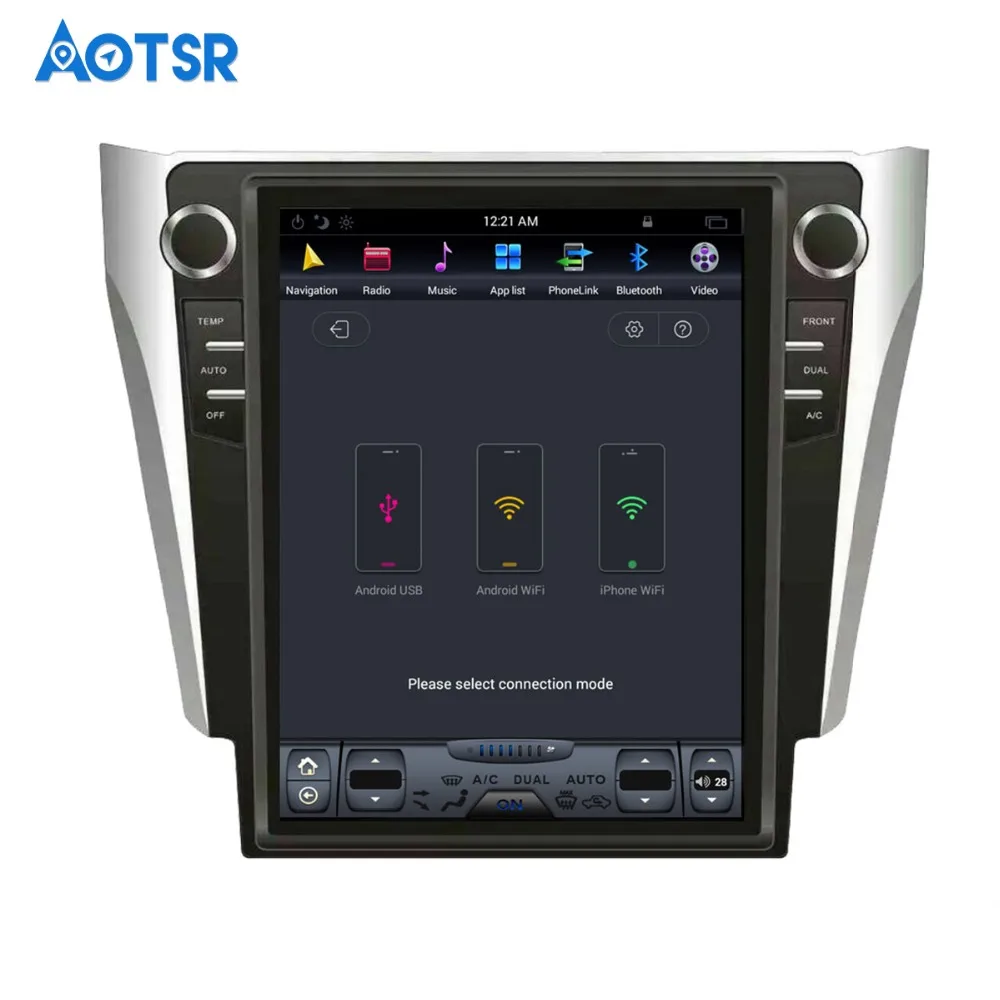 Автомобильный мультимедийный плеер Aotsr на Android 7 1 в стиле Tesla без DVD-плеера с