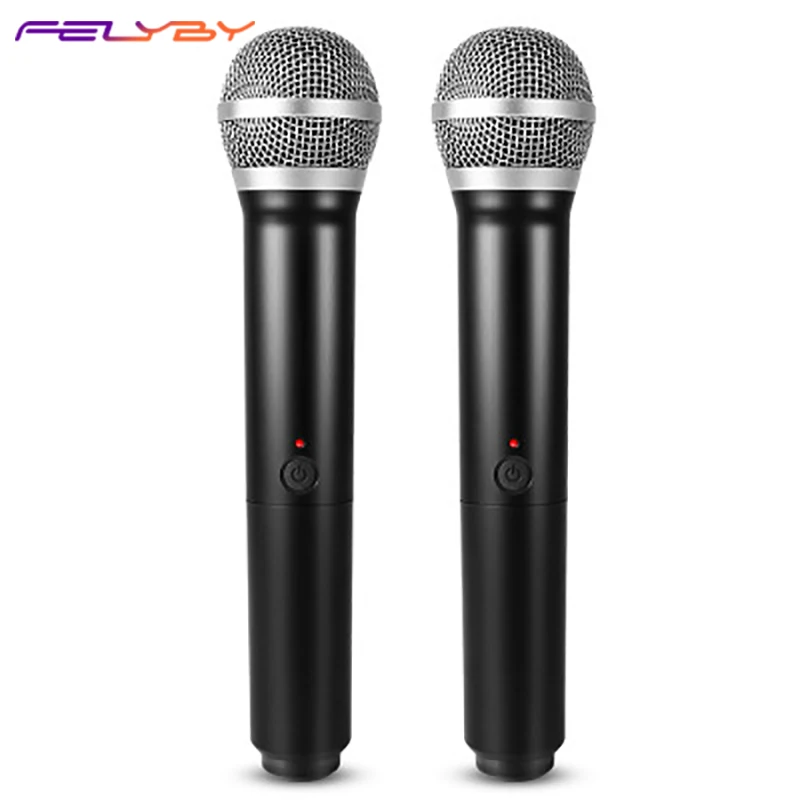 ТВ компьютер караоке микрофон USB один для двух U сегмент беспроводной семья