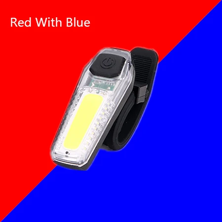 Red with Blue 120 люмен USB Перезаряжаемые для велосипеда, задний Светильник Велоспорт Светодиодный фонарь светильник Водонепроницаемый MTB дорожный велосипед хвост светильник задний фонарь для велосипеда - Цвет: Red with Blue