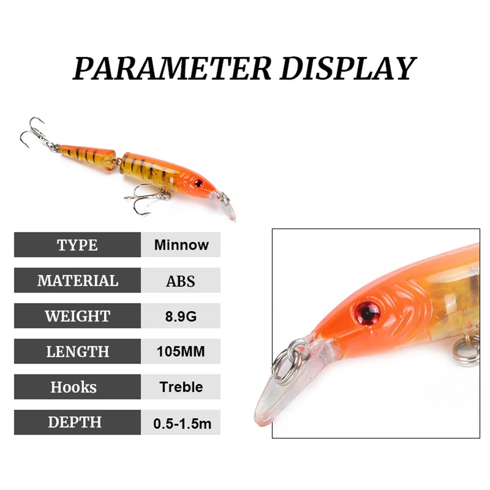 Victorsense рыболовные приманки Minnow 10 5 см 8 9g Crankba двух секций искусственная приманка