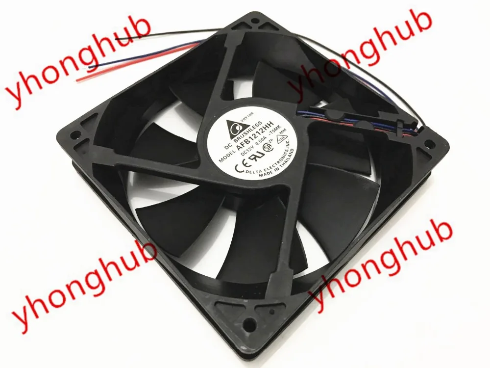 Delta Electronics AFB1212HH T5MK DC 12V 0.50A 120x120x25 мм Сервер вентилятор охлаждения|square fan|server fandc fan 12v
