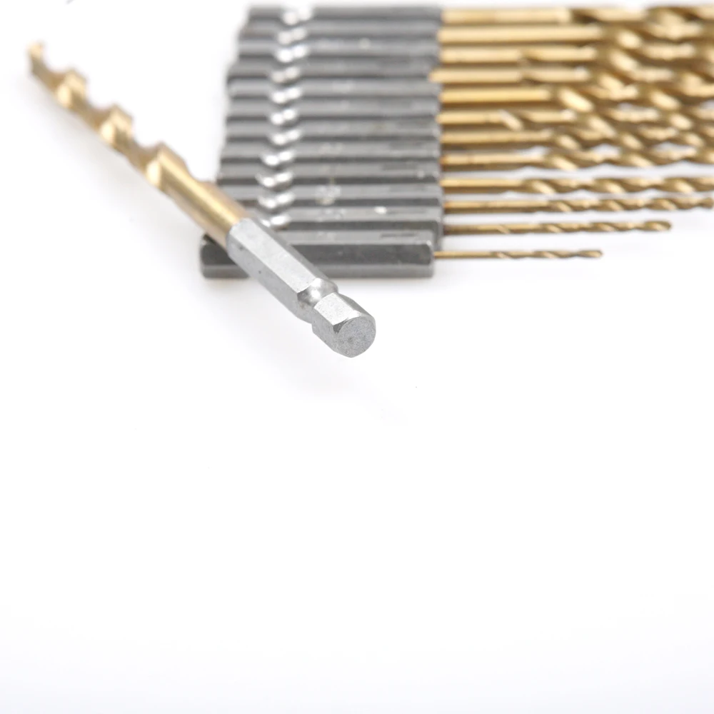 13PCS HSS 1/4 Hex Shank Quick Change Titanium Coated Drill Bit Set Tool Multi Bits 1.5-6.5mm Countersink Drilling | Инструменты